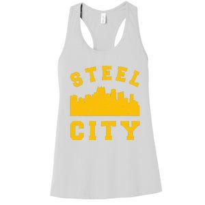 Pittsburgh 412 Steel City Skyline Pennsylvania Home Pride Women's Racerback Tank