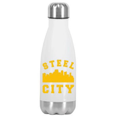 Pittsburgh 412 Steel City Skyline Pennsylvania Home Pride Stainless Steel Insulated Water Bottle