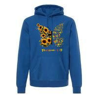 Philippians 4:13 Sunflower Butterfly Faith Christian Bible Gift Premium Hoodie