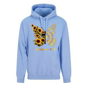 Philippians 4:13 Sunflower Butterfly Faith Christian Bible Gift Unisex Surf Hoodie