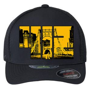 Pittsburgh 412 Steel City Skyline Pennsylvania Home Pride Flexfit Unipanel Trucker Cap