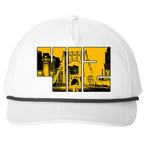 Pittsburgh 412 Steel City Skyline Pennsylvania Home Pride Snapback Five-Panel Rope Hat