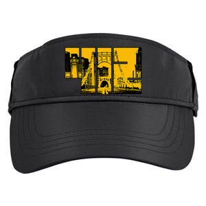 Pittsburgh 412 Steel City Skyline Pennsylvania Home Pride Adult Drive Performance Visor