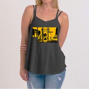 Pittsburgh 412 Steel City Skyline Pennsylvania Home Pride Women's Strappy Tank