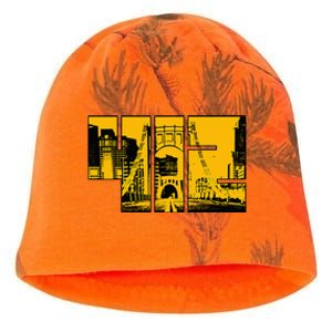 Pittsburgh 412 Steel City Skyline Pennsylvania Home Pride Kati - Camo Knit Beanie