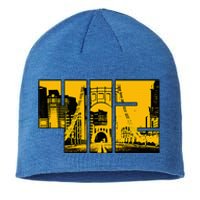 Pittsburgh 412 Steel City Skyline Pennsylvania Home Pride Sustainable Beanie