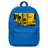 Pittsburgh 412 Steel City Skyline Pennsylvania Home Pride 16 in Basic Backpack