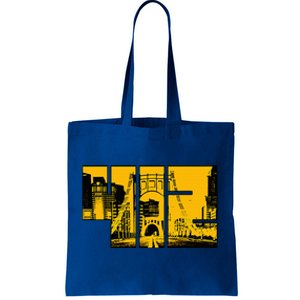 Pittsburgh 412 Steel City Skyline Pennsylvania Home Pride Tote Bag