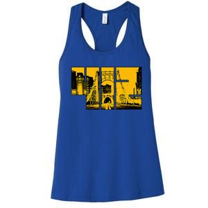 Pittsburgh 412 Steel City Skyline Pennsylvania Home Pride Women's Racerback Tank