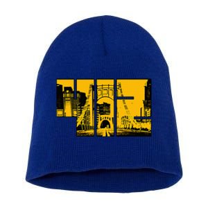 Pittsburgh 412 Steel City Skyline Pennsylvania Home Pride Short Acrylic Beanie