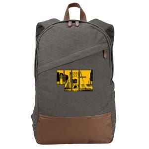 Pittsburgh 412 Steel City Skyline Pennsylvania Home Pride Cotton Canvas Backpack