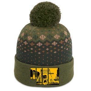 Pittsburgh 412 Steel City Skyline Pennsylvania Home Pride The Baniff Cuffed Pom Beanie