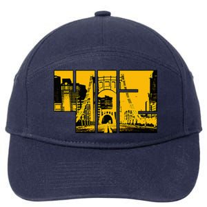 Pittsburgh 412 Steel City Skyline Pennsylvania Home Pride 7-Panel Snapback Hat