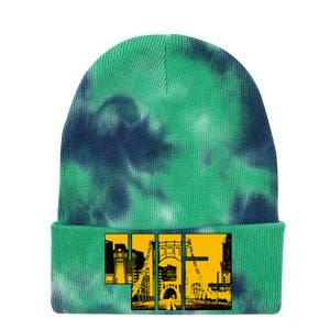 Pittsburgh 412 Steel City Skyline Pennsylvania Home Pride Tie Dye 12in Knit Beanie