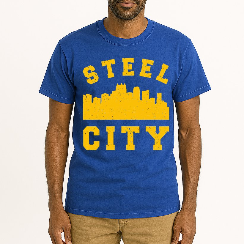 Pittsburgh 412 Steel City Skyline Pennsylvania Home Pride Tall T-Shirt