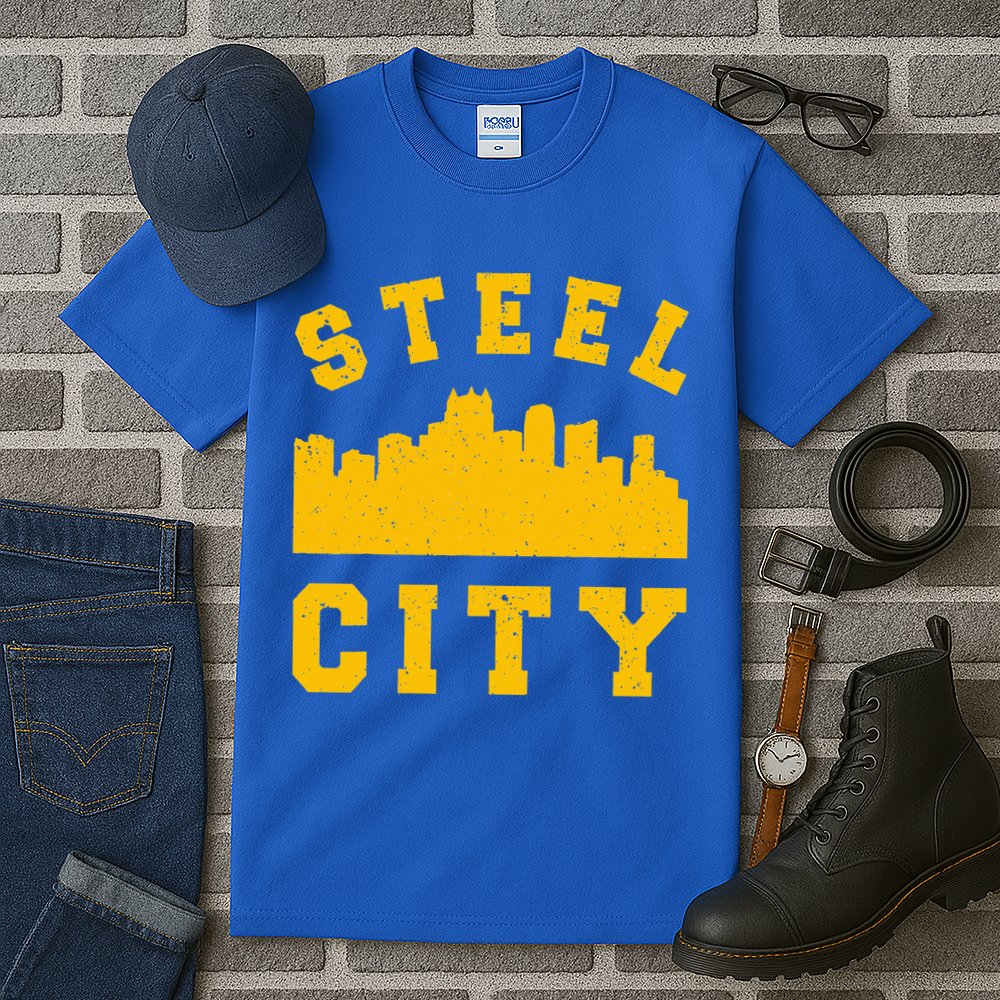Pittsburgh 412 Steel City Skyline Pennsylvania Home Pride Tall T-Shirt