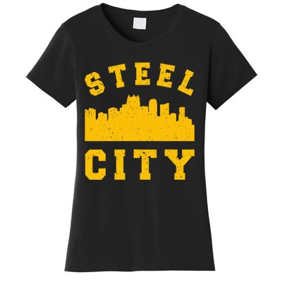 Pittsburgh 412 Steel City Skyline Pennsylvania Home Pride Women's T-Shirt