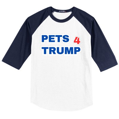 Pets 4 Trump Baseball Sleeve Shirt