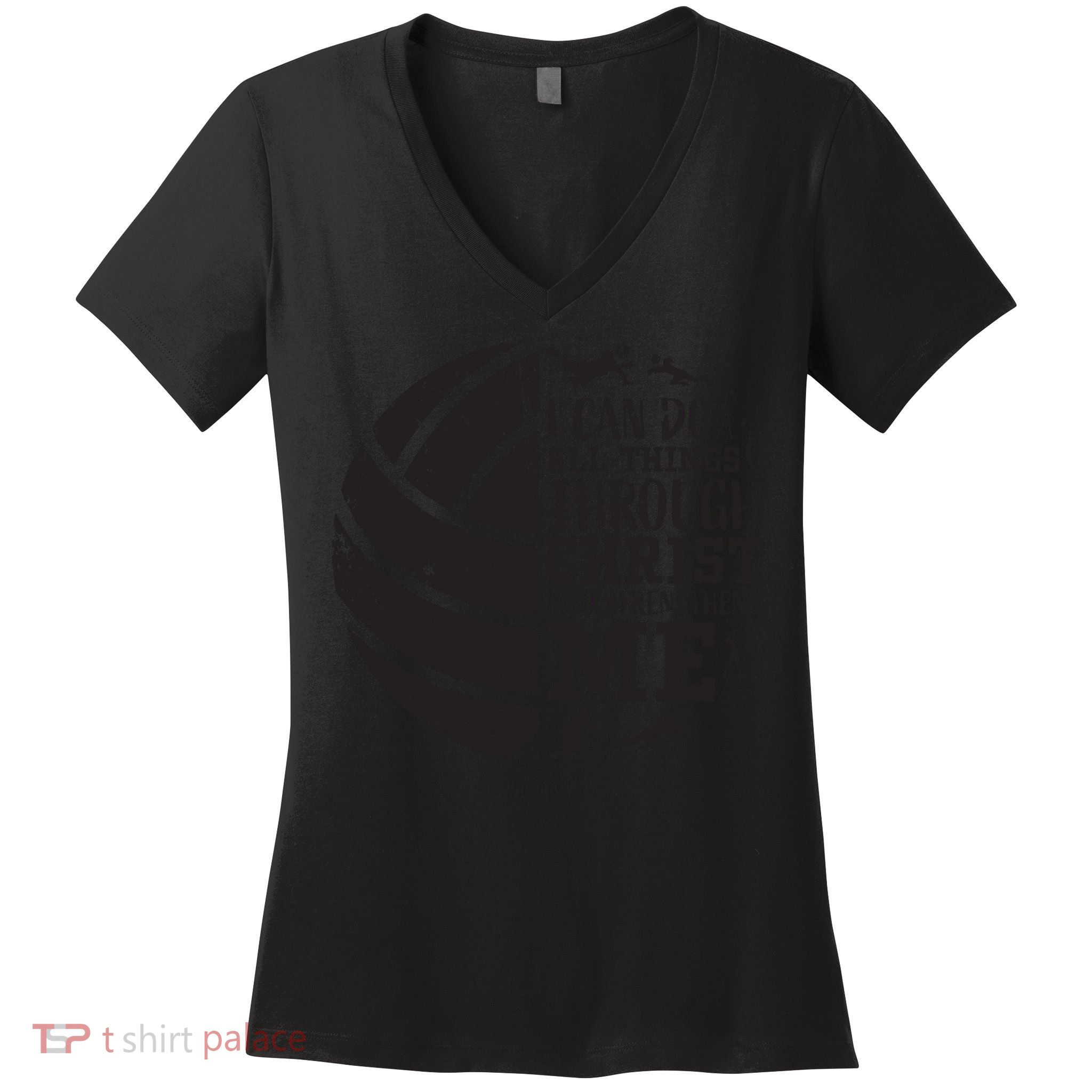 Philippians 413 Volleyball Gifts Teen Teens Women's V-Neck T-Shirt