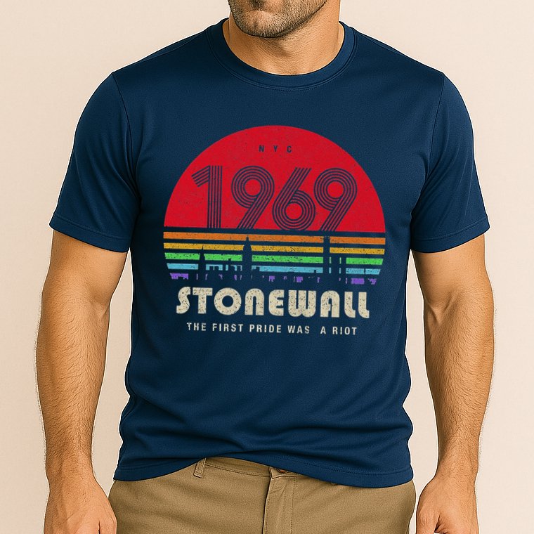 Pride 50th Anniversary Stonewall 1969 Was A Riot LGBTQ Cooling Performance Crew T-Shirt
