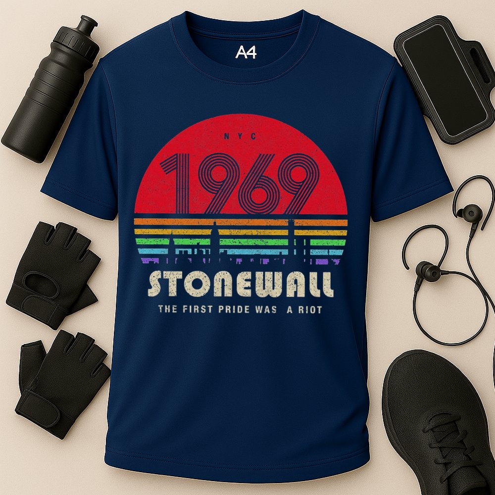 Pride 50th Anniversary Stonewall 1969 Was A Riot LGBTQ Cooling Performance Crew T-Shirt