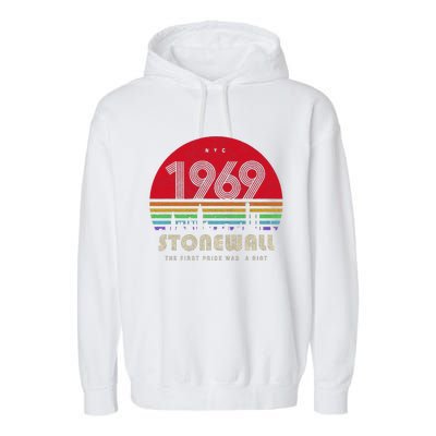 Pride 50th Anniversary Stonewall 1969 Was A Riot LGBTQ Garment-Dyed Fleece Hoodie