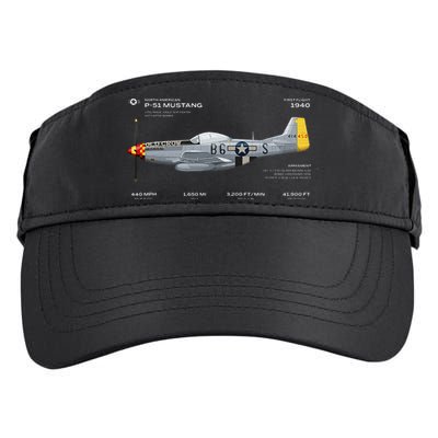 P 51 Mustang WWII Airplane Historic War Bird Fighter Adult Drive Performance Visor