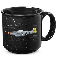 P 51 Mustang WWII Airplane Historic War Bird Fighter 15oz Campfire Ceramic Mug
