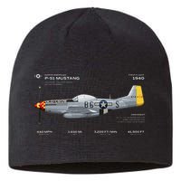 P 51 Mustang WWII Airplane Historic War Bird Fighter Sustainable Beanie