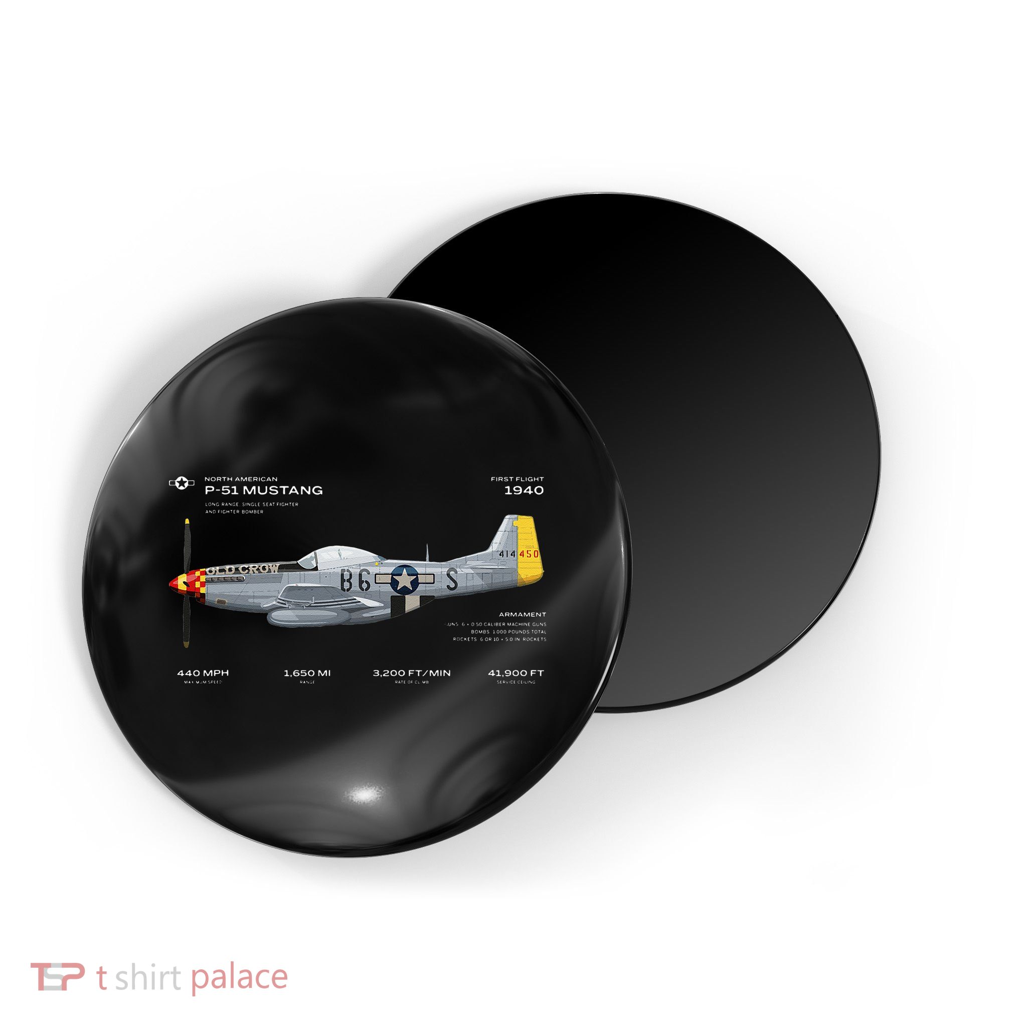 P 51 Mustang WWII Airplane Historic War Bird Fighter Magnet
