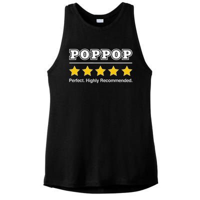 Poppop 5 Stars Perfect Funny Gifts For Poppop Fathers Day Ladies PosiCharge Tri-Blend Wicking Tank