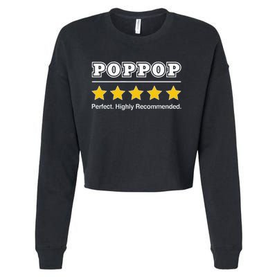 Poppop 5 Stars Perfect Funny Gifts For Poppop Fathers Day Cropped Pullover Crew