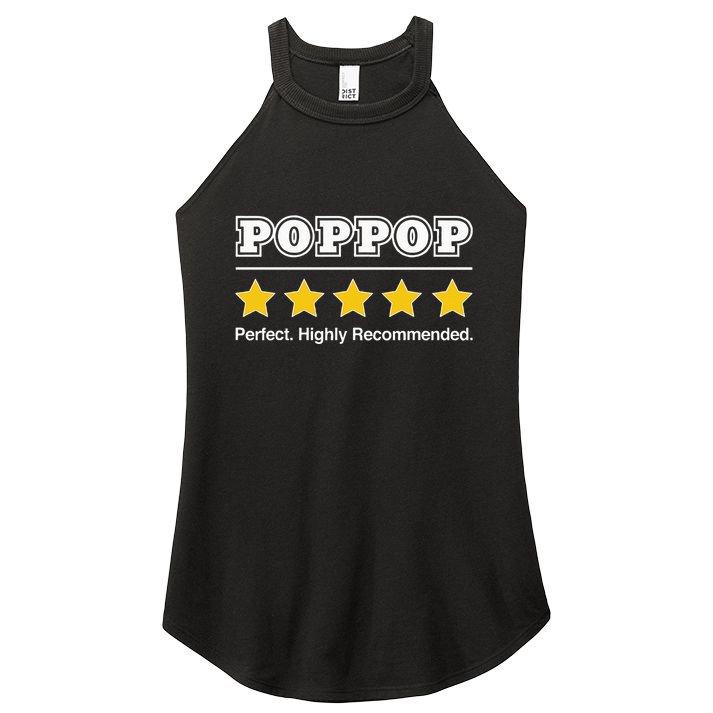 Poppop 5 Stars Perfect Funny Gifts For Poppop Fathers Day Women's Perfect Tri Rocker Tank