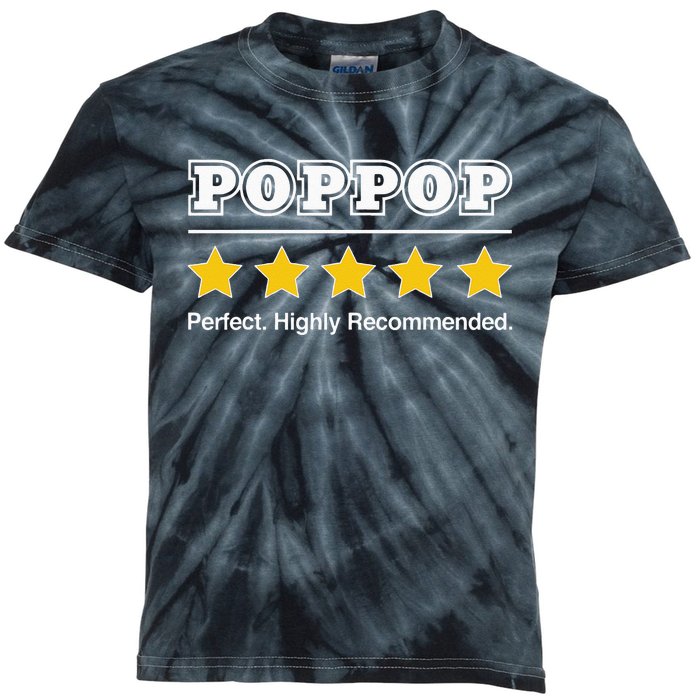 Poppop 5 Stars Perfect Funny Gifts For Poppop Fathers Day Kids Tie-Dye T-Shirt