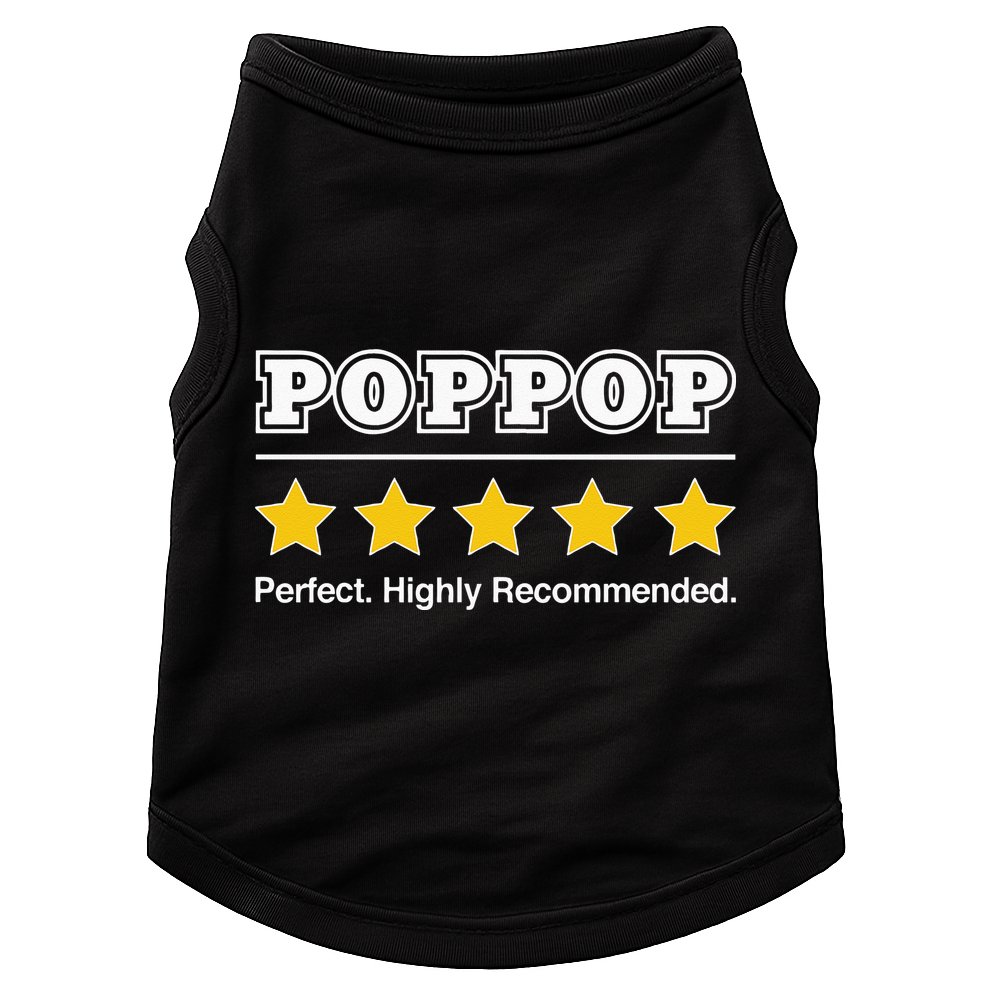 Poppop 5 Stars Perfect Funny Gifts For Poppop Fathers Day Doggie Tank