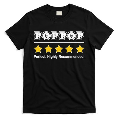 Poppop 5 Stars Perfect Funny Gifts For Poppop Fathers Day T-Shirt