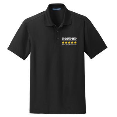 Poppop 5 Stars Perfect Funny Gifts For Poppop Fathers Day Dry Zone Grid Polo