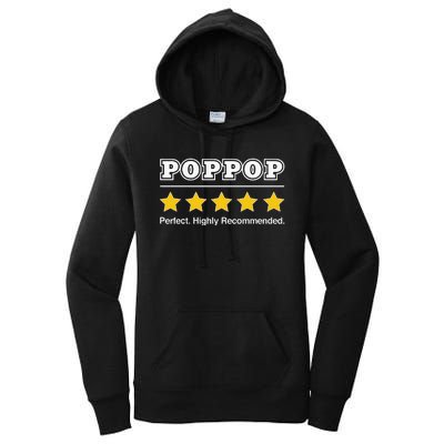 Poppop 5 Stars Perfect Funny Gifts For Poppop Fathers Day Women's Pullover Hoodie