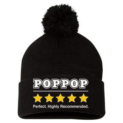 Poppop 5 Stars Perfect Funny Gifts For Poppop Fathers Day Pom Pom 12in Knit Beanie