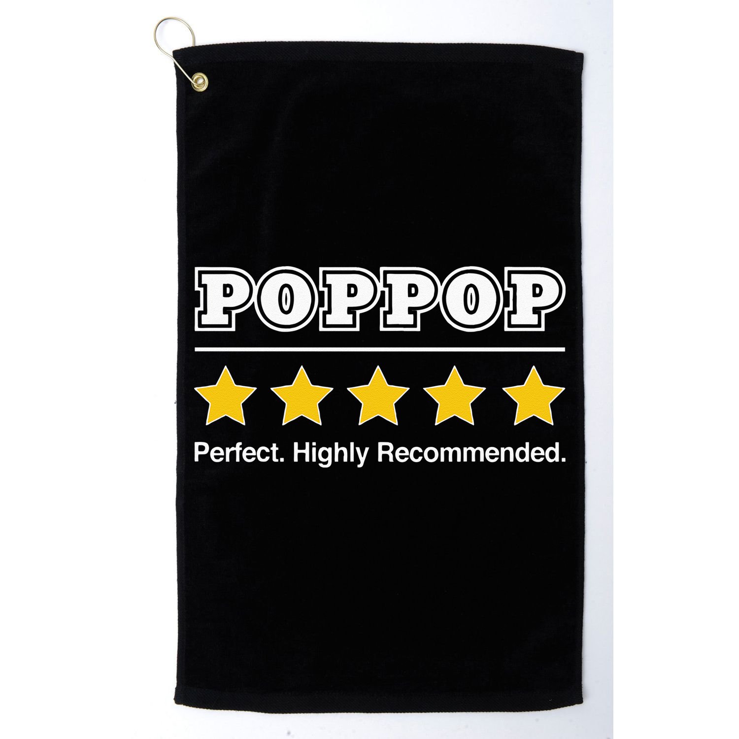 Poppop 5 Stars Perfect Funny Gifts For Poppop Fathers Day Golf Towel