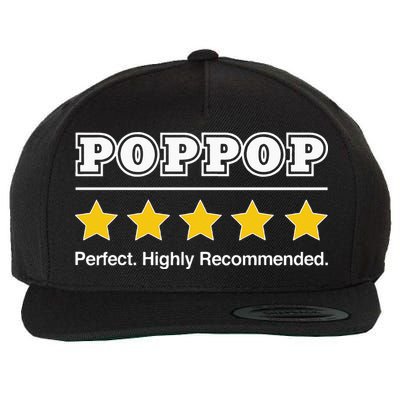 Poppop 5 Stars Perfect Funny Gifts For Poppop Fathers Day Wool Snapback Cap