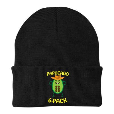 Papacado 6 Pack Mustache Dad Avocado Cute Workout Funny Papa Gift Beanie