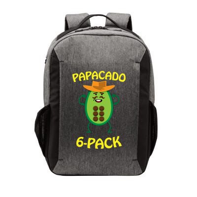 Papacado 6 Pack Mustache Dad Avocado Cute Workout Funny Papa Gift Vector Backpack