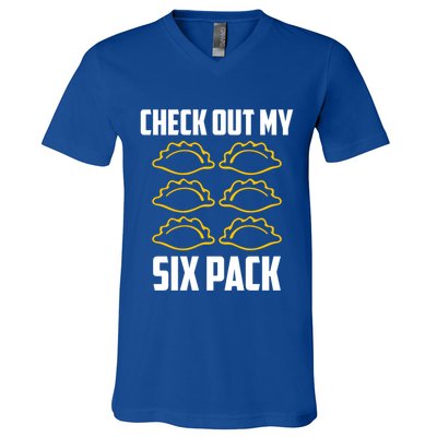 Pierogi 6 Pack Poland Culture For Polish Dumpling Chef Funny Gift V-Neck T-Shirt