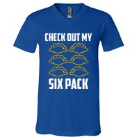 Pierogi 6 Pack Poland Culture For Polish Dumpling Chef Funny Gift V-Neck T-Shirt