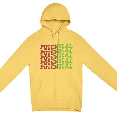 Potential 70s Christmas Inspirational Premium Pullover Hoodie