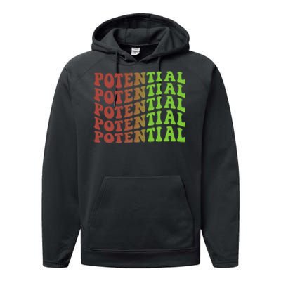 Potential 70s Christmas Inspirational Performance Fleece Hoodie