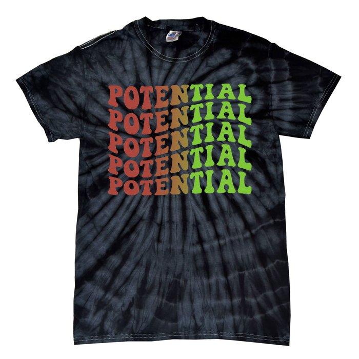 Potential 70s Christmas Inspirational Tie-Dye T-Shirt