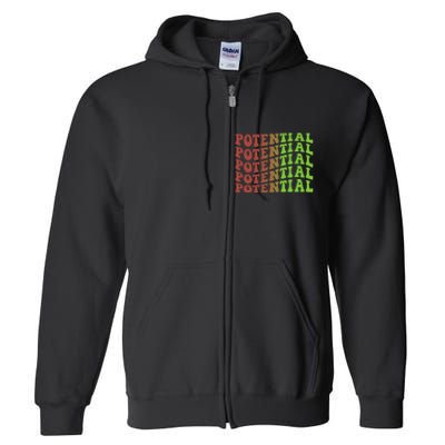 Potential 70s Christmas Inspirational Full Zip Hoodie