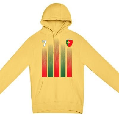 Portugal 7 Soocer Jersey Portugal Football Fan Soccer Premium Pullover Hoodie